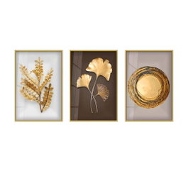 Wallity Huhu386 Cuadro Decorativo de Vidrio Templado Multicolor 30 x 40 cm (3 piezas)